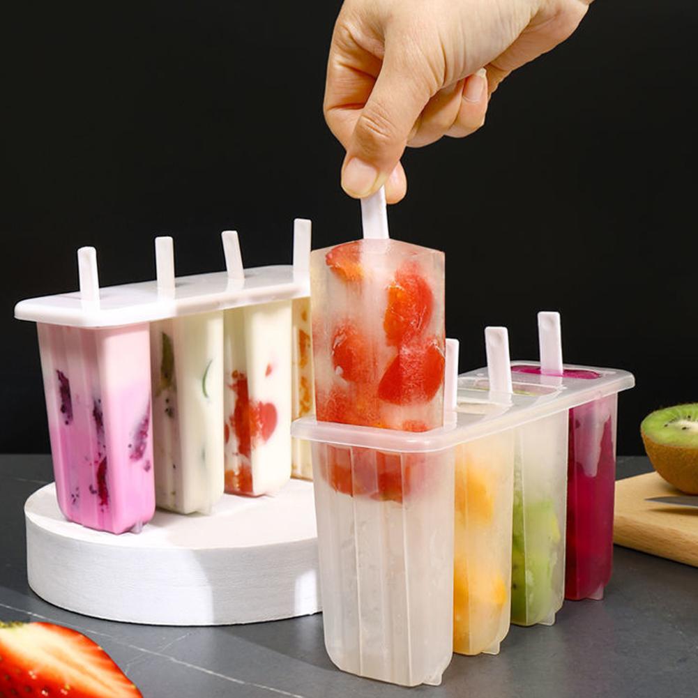 1pc Popsicle Mold Creative Popsicle Mold Silicone Popsicle Reusable Ice Ice With Mold Cream Cov Z5H8