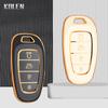 New Tpu Car Remote Key Case Cover Shell For Hyundai Tucson Solaris Sonata Hybrid Nexo Nx4 Santafe Dn8 4 Buttons