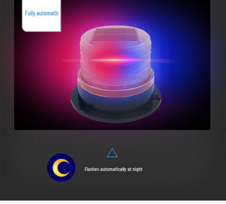 Red and Blue Solar Car Roof Strobe Light Warning Signal for Night Safety