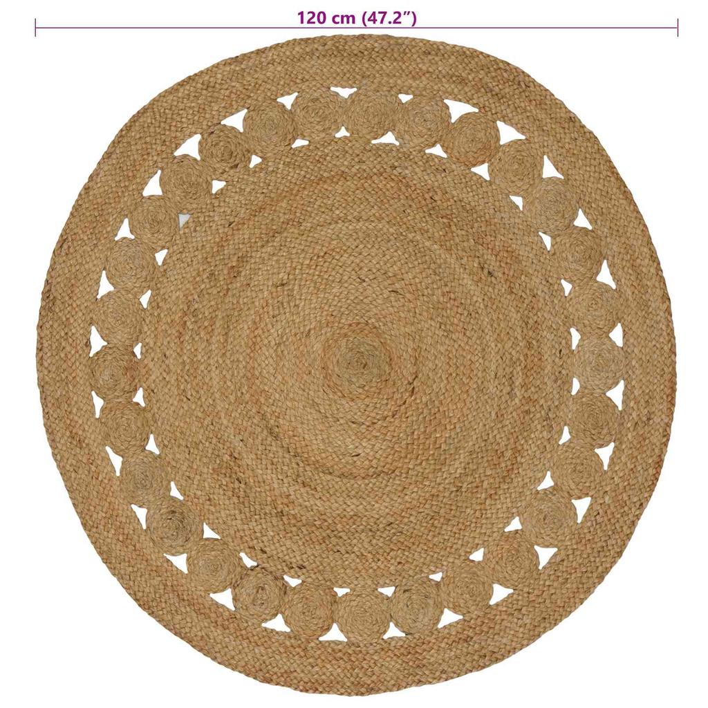 Area Rug Natural Ø 120 cm Jute