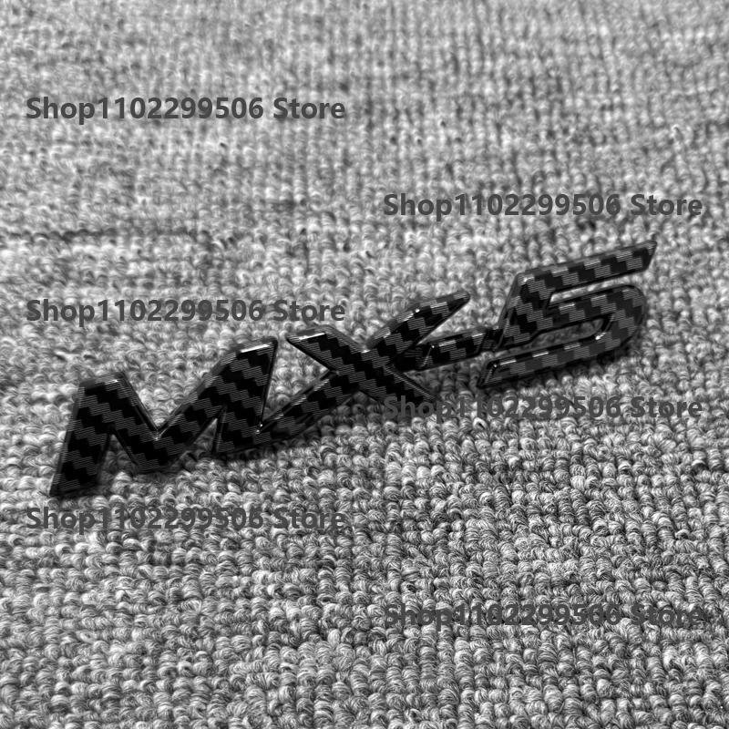 For Mazda MX5 NC MX-5 ND SKYACTIV Black Carbon Silver Rear Trunk Tail Logo Sticker Emblem Deca Tbfxu53