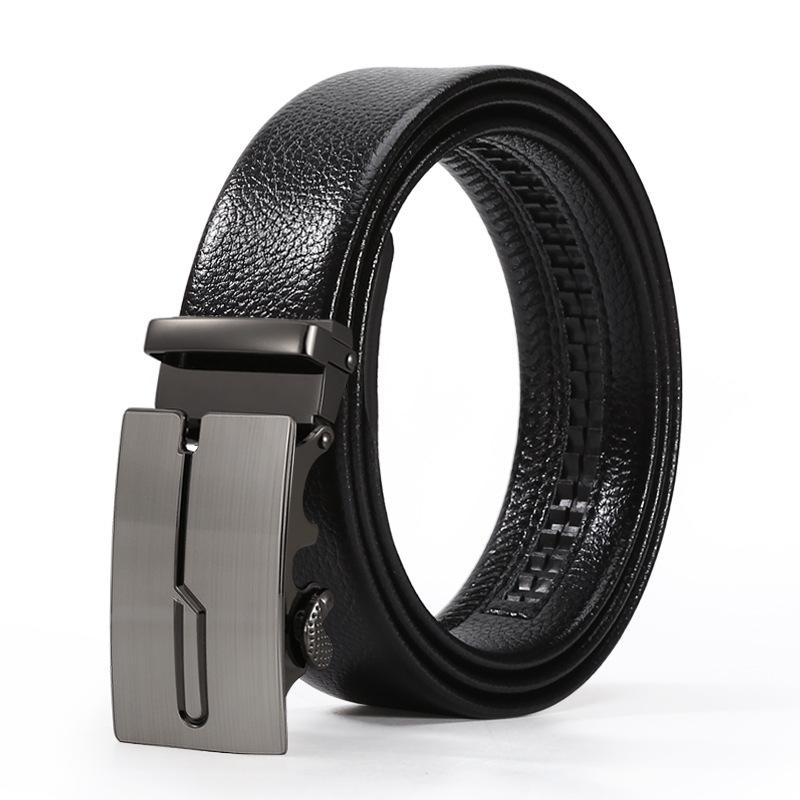 Leopard Automatic Button Head Men'S Dress Belt Men'S Green Business Casual Pants Belt