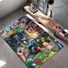 Area Rug, Howl's Moving Castle Characters Collage Ghibli Anime Poster, Playroom Decor, Non-Slip Mat