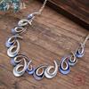New color-coated geometric hook jade necklace, fashionable and high-end women's geometric hollow versatile necklace