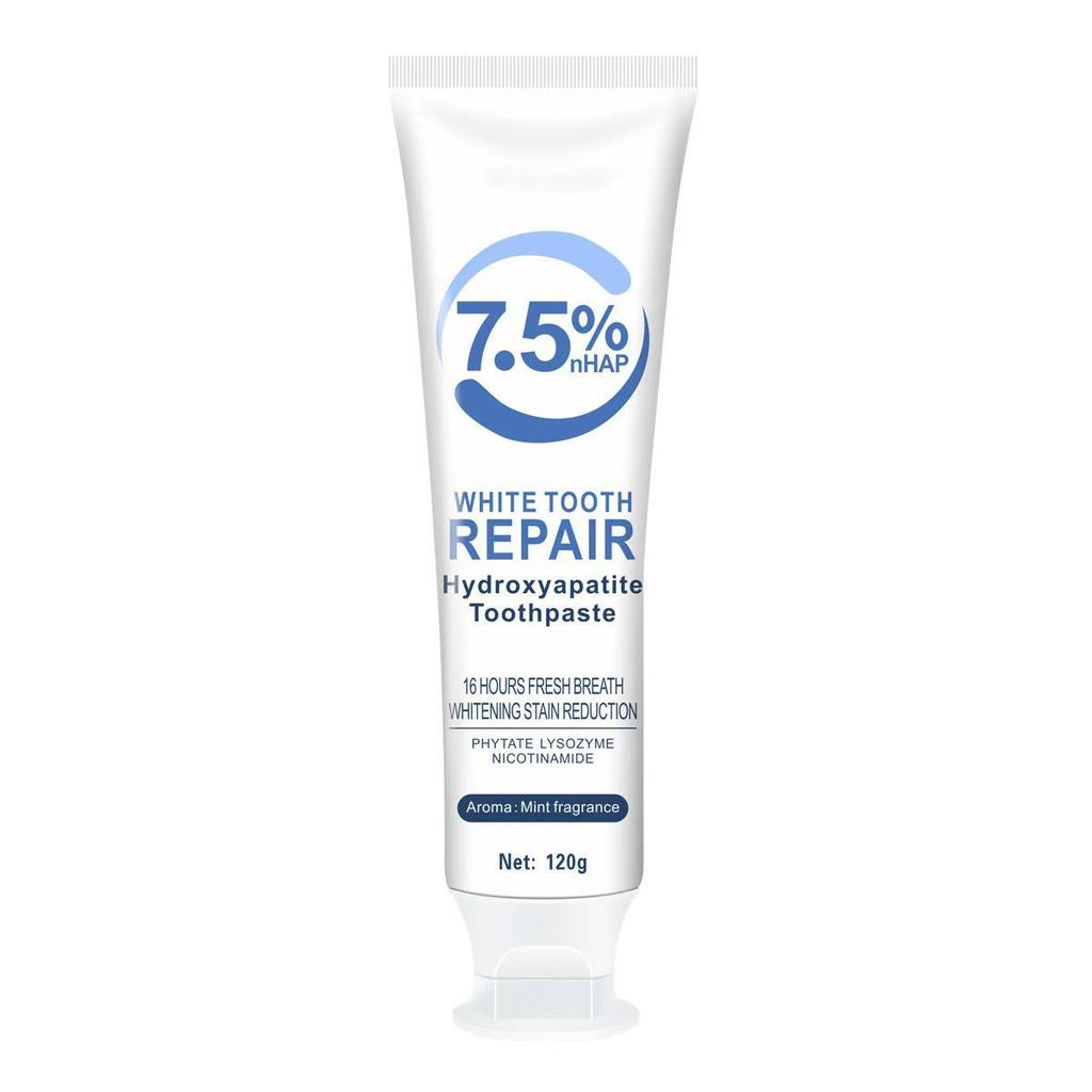 English 7.5% Hydroxyapatite Toothpaste with FDA/MSDS Certification, Fresh Breath, 120g