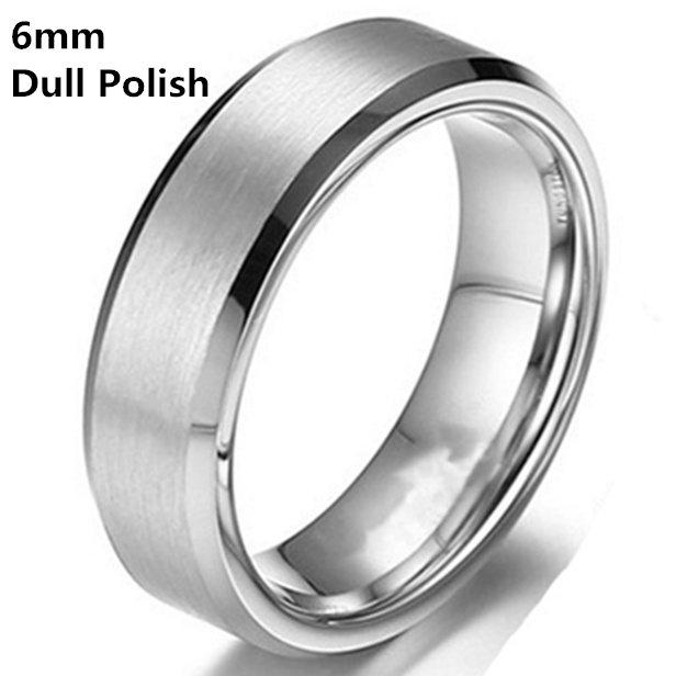 4-8mm Bright and Dull Polish Silver Stainless Steel For Men and Women Couple Ring