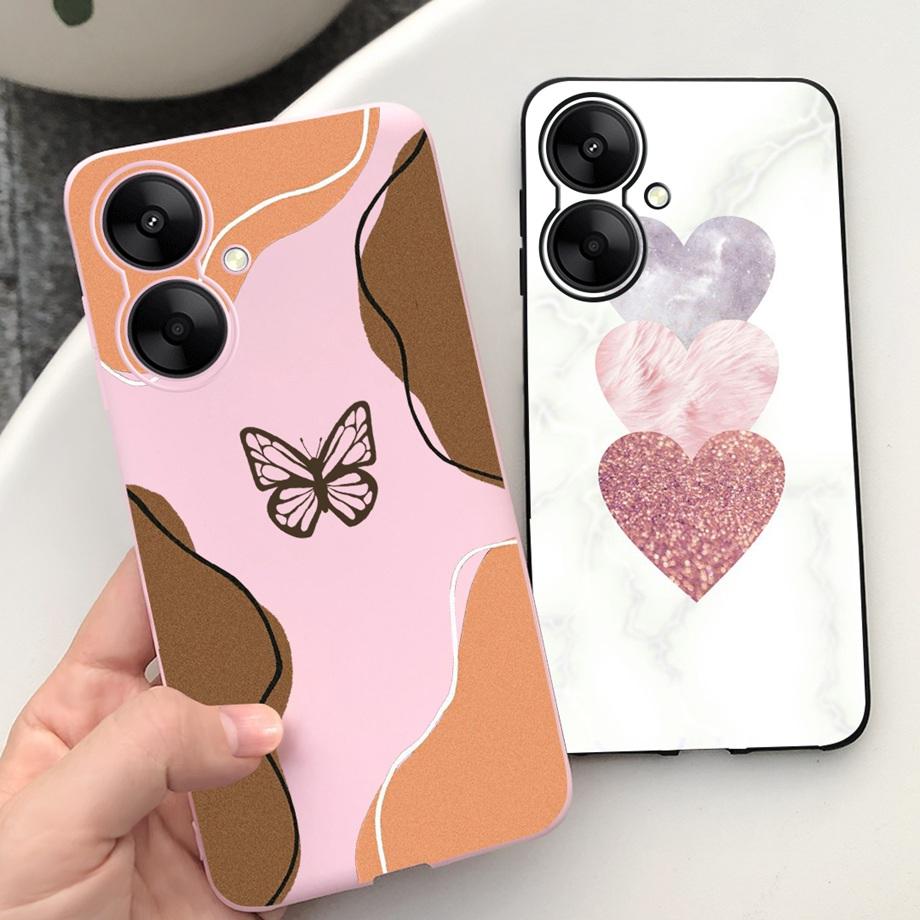For Xiaomi Redmi 13C 5G Redmi 13R 5G Case Soft Silicone Phone Cases Butterfly Cactus CAPA For Redmi13C Redmi13R 5G Funda Bumper