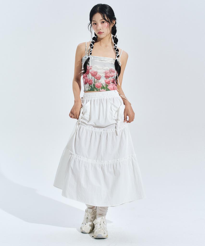 ZEROPLANET Pina Band Langes Kleid [Weiß]