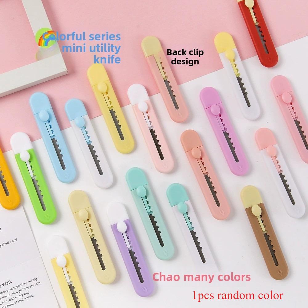 Mini Cartoon Utility Knife Small Portable Cutter for Unboxing Packages Student Scrapbooking Paper Wallpaper Trimmer