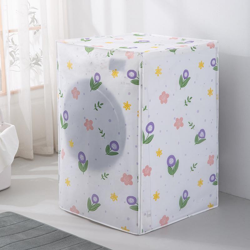 1pc PEVA Washing Machine Special Dustproof Sunscreen Waterproof Cover , Zippered Household Appliance Cover