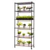Plant Shelf with Grow Light, 6-Tier Indoor Plant Stand, 180cm Tall Plants Display Rack with Wheels & 4/9/14H Timer, 150W 3-Color Full Spectrum Grow