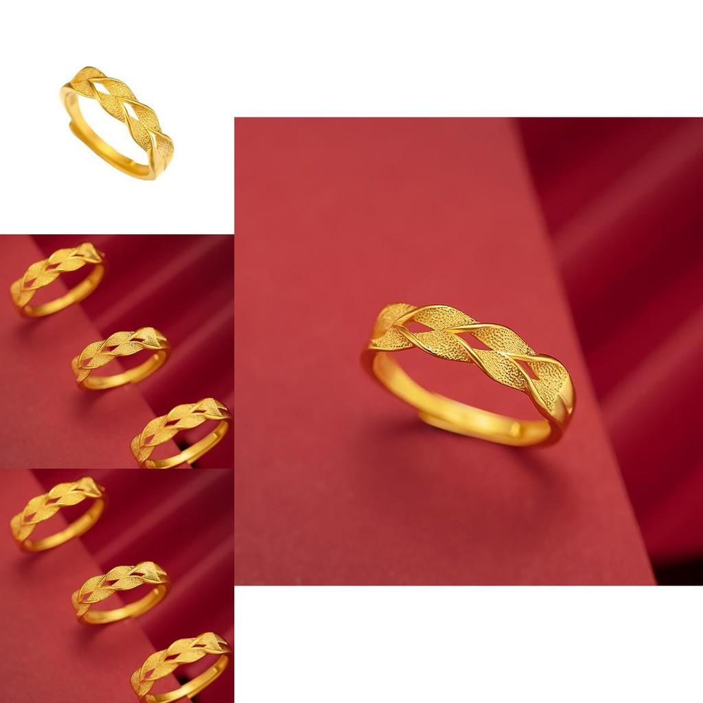 Stylish Vietnamese Wheat Spike Adjustable Ring Fashion Gold-plated Jewelry For Women