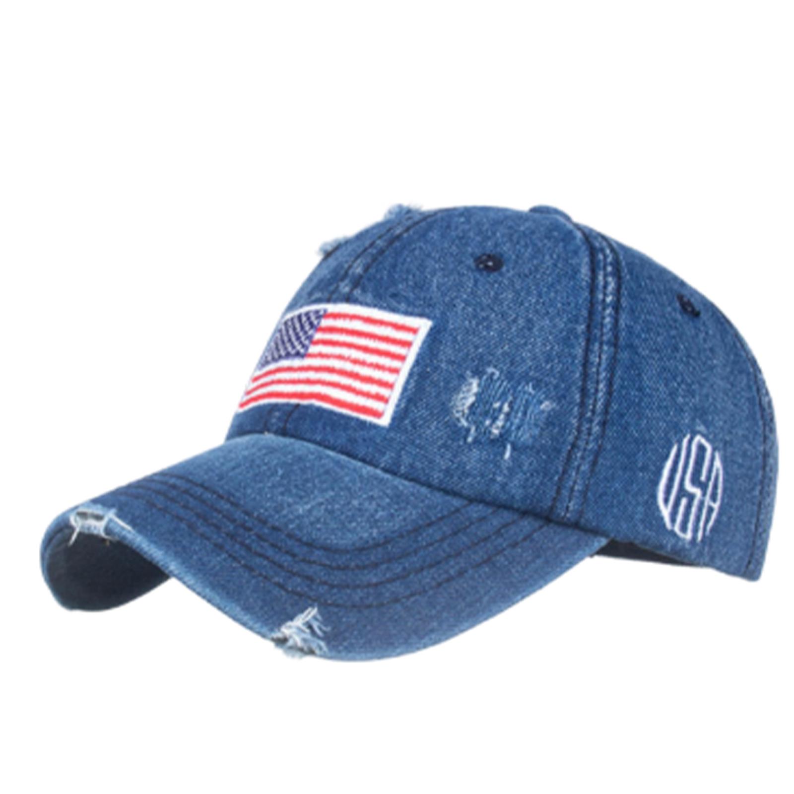 

Embroidered American Independence Day Flag Baseball Cap, Unisex Baseball Cap, Patriotic-Themed Sun Hat, Holiday Party Outdoor Casual Hat. One Size