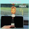 Traditional Car Pendant With Peach Wood Dragon And Lotus For Safe Driving