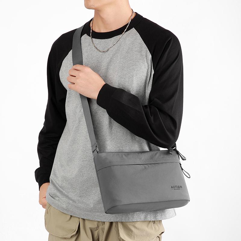 Women Men Nylon Shoulder Bag Lightweight Travel Bag Daily Use