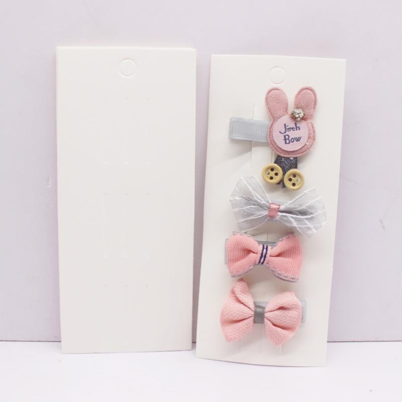 50pcs 15.5x6.5cm White/black/kraft Paper Color Multi Style Hair Clip Display Cards