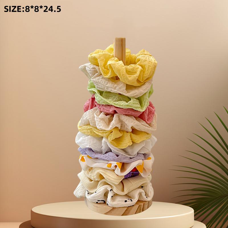 Solid Wood Hair Accessory Display Stand for Hair Ties, Rubber Bands, and Clips