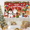 Christmas Polyester Background 150*100cm Santa Print Party Banner for Home & Outdoor Holiday Decor 2026 Christmas Celebr