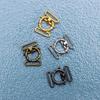 10Sets Metal Belt Buckles Mini Buttons Dolls Waistband Buckle Clip Tiny Buttons For Doll Clothes Bags Sewing Tri-glide Buckle