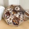 1pc Wolf Spirit Mandala Umbrella with Plastic Handle,Suitable for All Seasons Home Travel Outdoor UmbrellaDD259