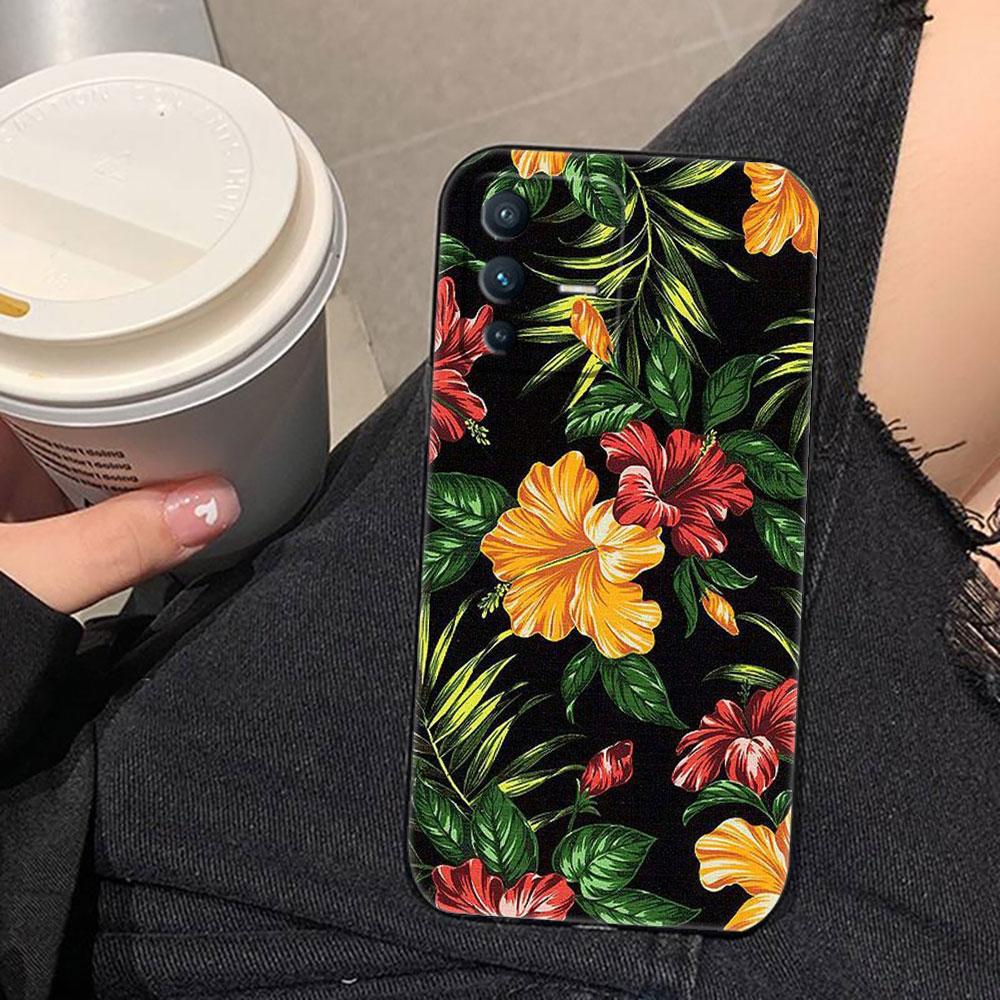 Vintage Banana Leaf Flower Cover Phone Case For VIVO S1 V17 V20 V21 V23 V23E V25 V25E V27 V27E V29 V29E V30 V30E V40 Case Funda