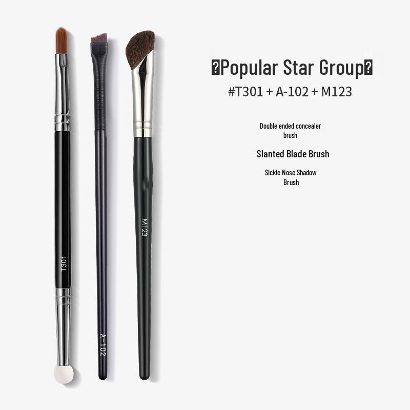 Ultra-Fine Flat Head Angled Eyeliner & Eyebrow Brush - Portable Makeup Tool with Single Free Shipping