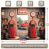 Historic Route 66 Gas Pump Backdrop Retro Gas Station Party Photo Background