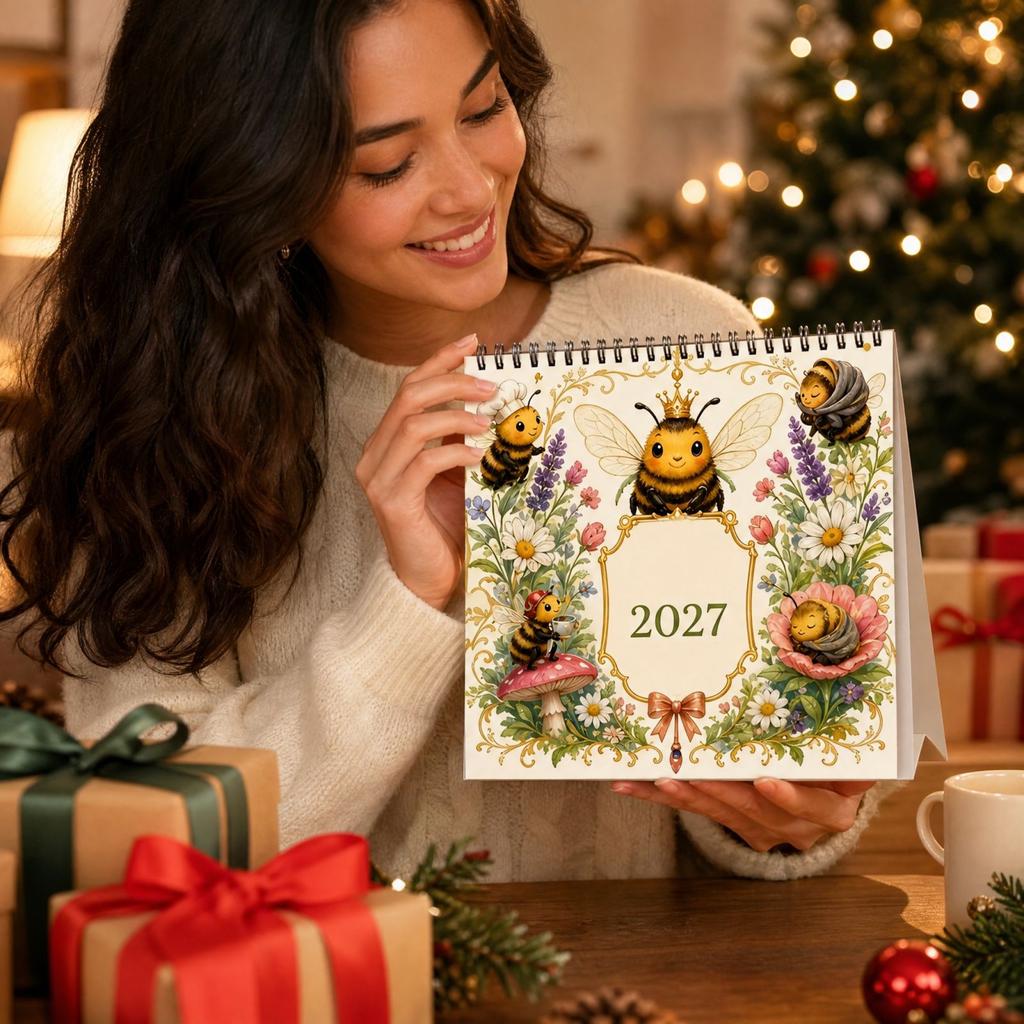 Cute and Cozy Wall Calendar, Decorative Hanging Calendar for Home and Wall Decor