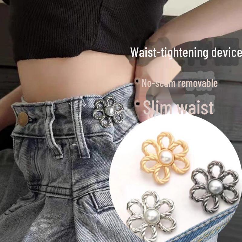Verstellbare Blumennadel Taillenverengungsschnalle für Jeans