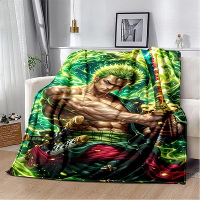 Manta de Franela de Dibujos Animados Anime de Una Pieza 3D Suave Cálida para Dormitorio Sala de Estar Cama Camping Picnic Oficina Regalo para Niños
