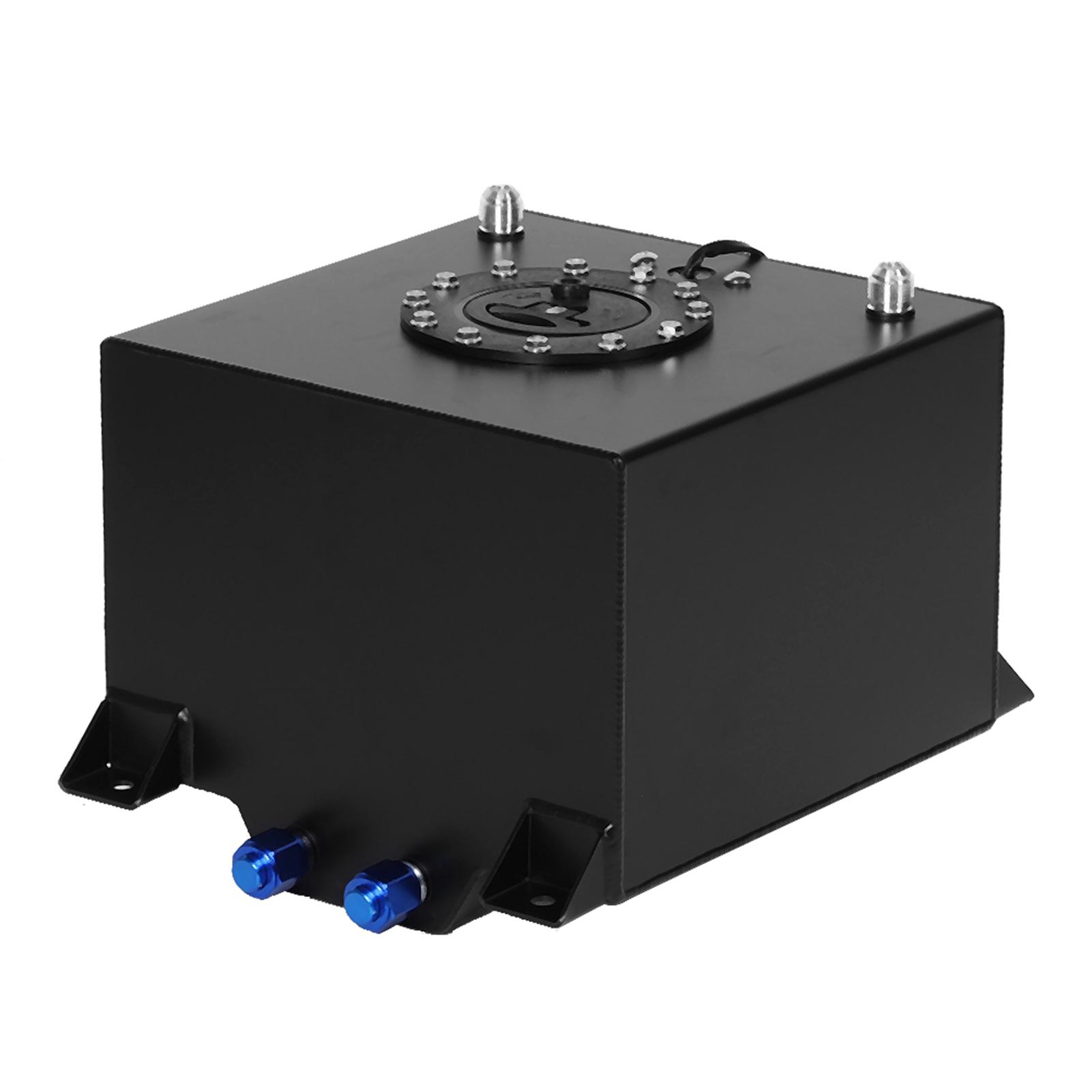 

5 Gallon Universal Aluminum Fuel Cell Gas Tank Black Practical Auto Car Accessory