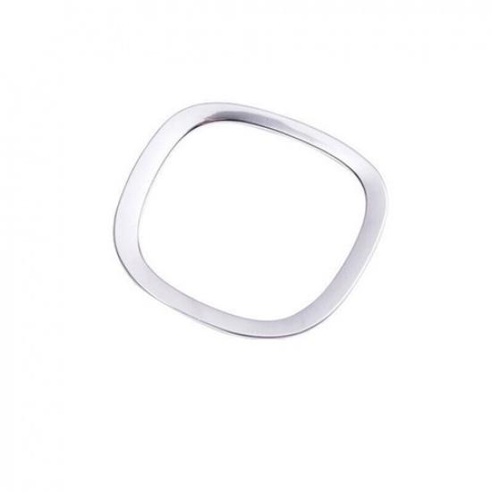 Fit For Volvo XC90 2016- Matte Silver Steering Wheel Sheet Ring Trim 1PCS
