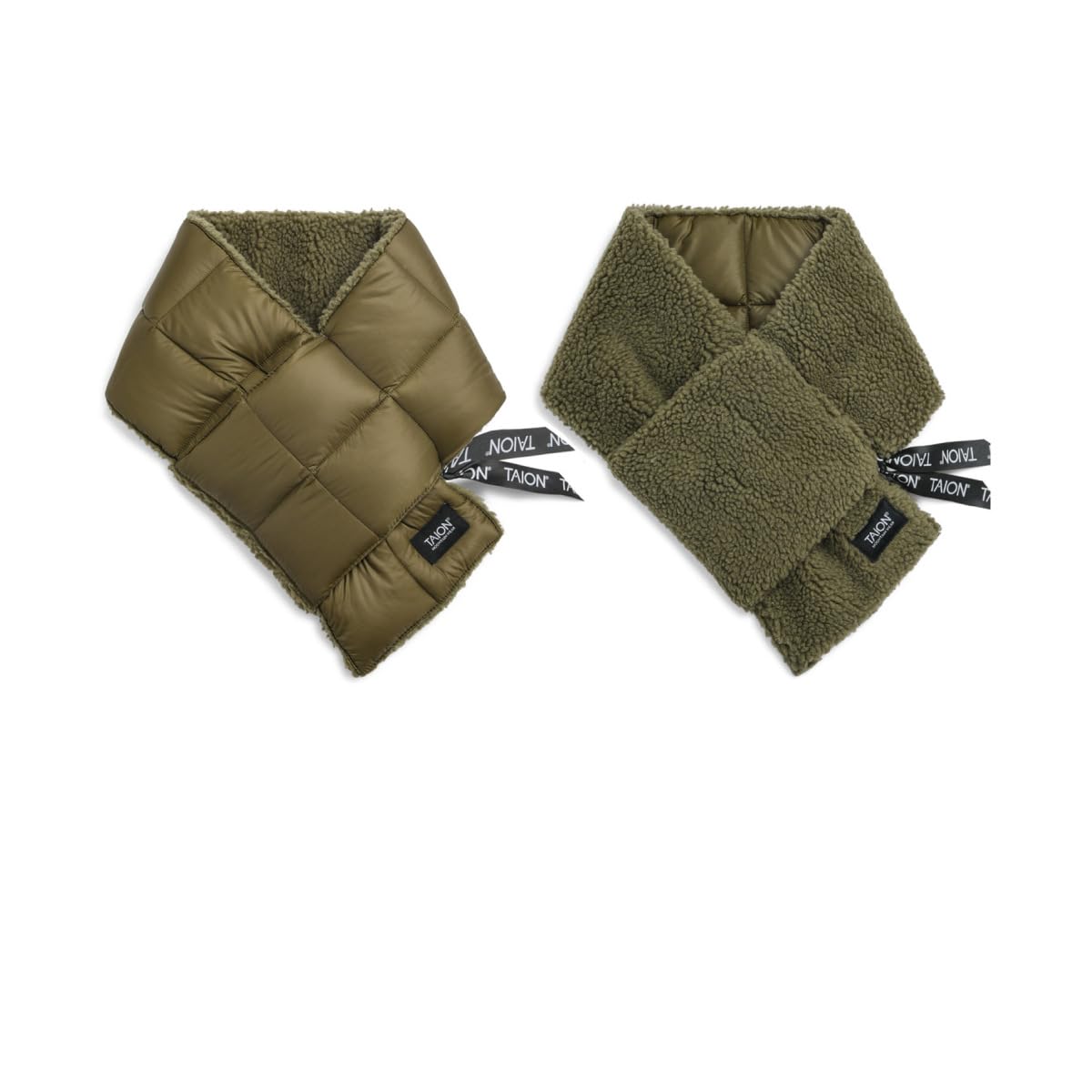 Двусторонний пуховый шарф-муфта Taion Mountain R201MT