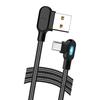 High Strength 90 Degree USB C Cable Reinforced Nylon Braided Cord Supports Quick Charge Ideal For Gaming And Daily Use