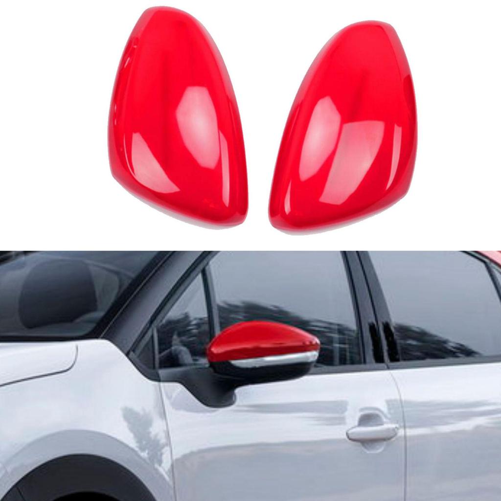Gloss Black Carbon Fiber Rearview Mirror Cover for Peugeot 208, 301, 2008