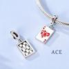 Copper Playing Cards A Charms Bead Pendants Fit Original Bracelet Diy Jewelry Women Gift