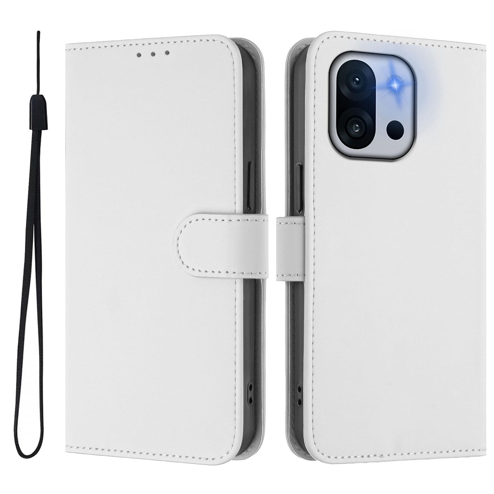 

For OnePlus 13T 5G Case Solid Color Wallet Leather Phone Cover with Strap H