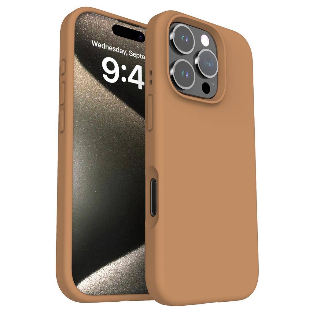 For iPhone 16 Pro Magnetic Case PC+Liquid Silicone Anti-Scratch Phone Cover