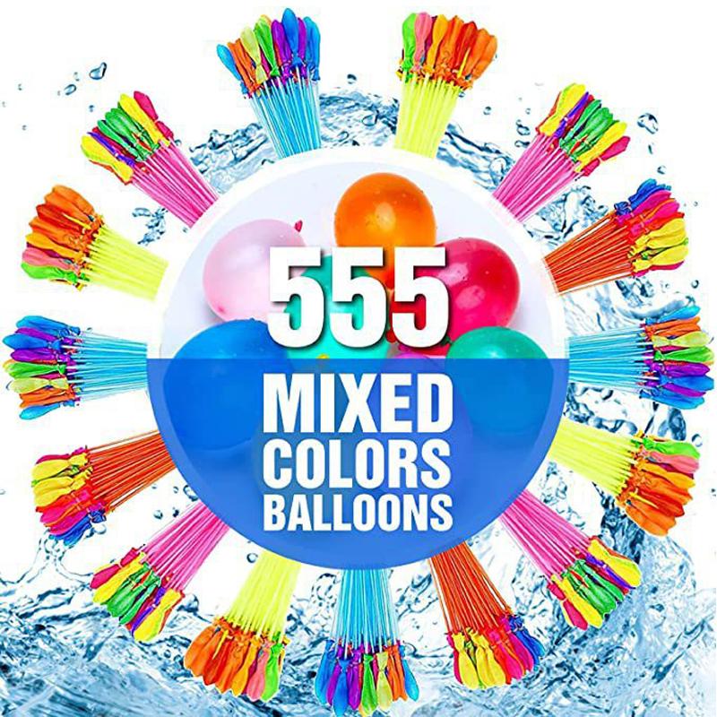 1110 Pack Summer Rapid-Fill Water Balloons,Magical Quick Fill Water Balloons for Pools,Summer Water Toys Suitable for Adults&Children s Summer Cooling 555 Pack