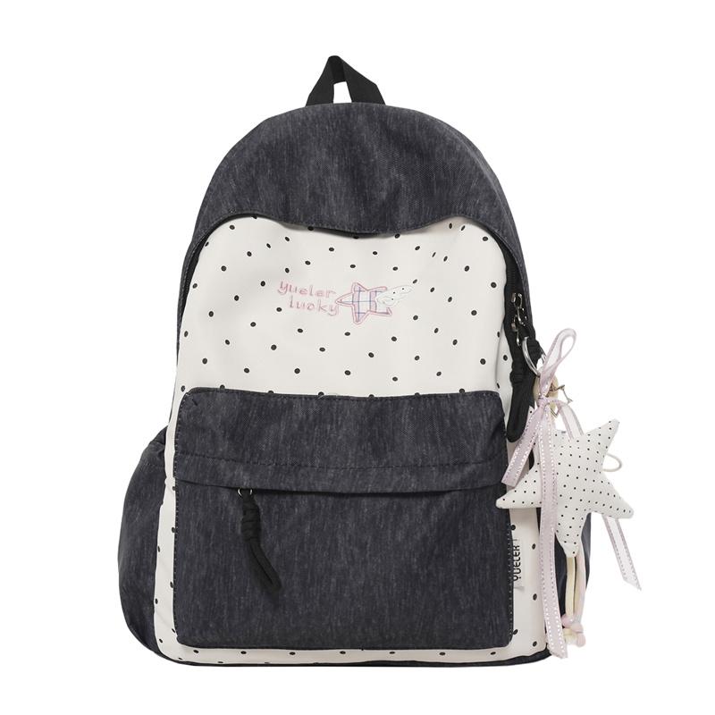 Polo Star Embroidered Women s Backpack Color Contrast Backpack Small