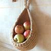 Natural Wicker Woven Vegetable and Fruit Basket Wall Hanging  Fruit Basket Kitchen Table Wall Hanging Vegetable Fruit Basket