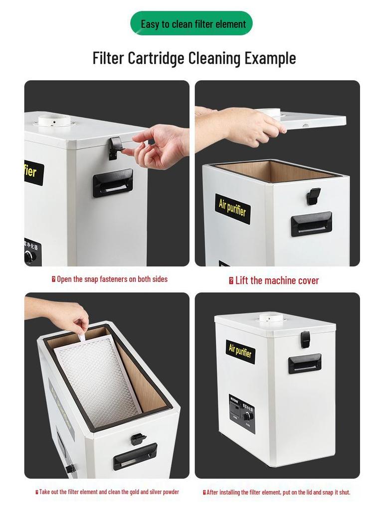 Gold & Silver Smoke Collection Vacuum: Fume Extractor & Purifier for Jewelry Laser Welding & Melting
