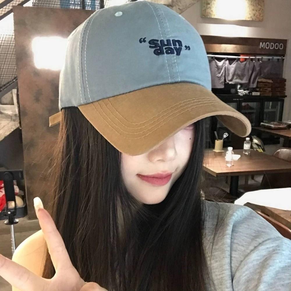 Cotton Vintage Baseball Cap Korean Style Teenagers Hat Retro Letter Embroidery Baseball Hat  Summer