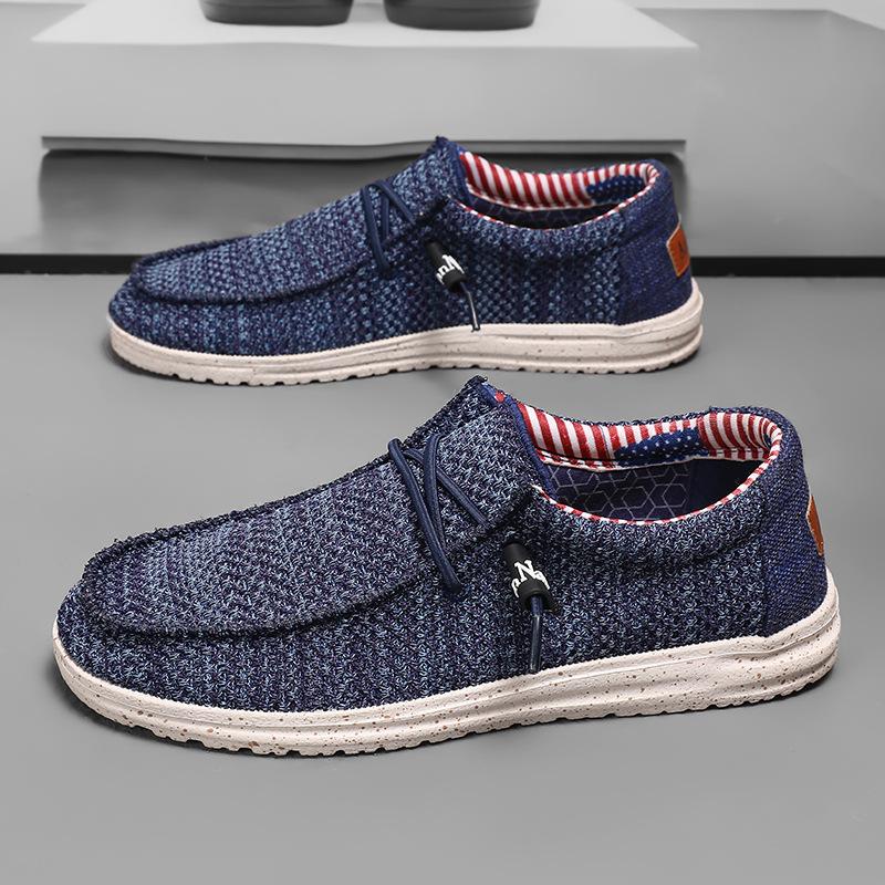 Übergröße neue Vier-Jahreszeiten Herren Freizeitschuhe Slipper Segeltuchschuhe bequeme Herrenschuhe