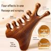 Sandalwood Multi-Functional Massage Comb & Gua Sha Tool for Head and Facial Therapy
