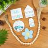 1Set Wooden Tiered Tray Decor Summer Rustic Home Decorations Crafts Desktop Ornaments For Holiday Party Decoration