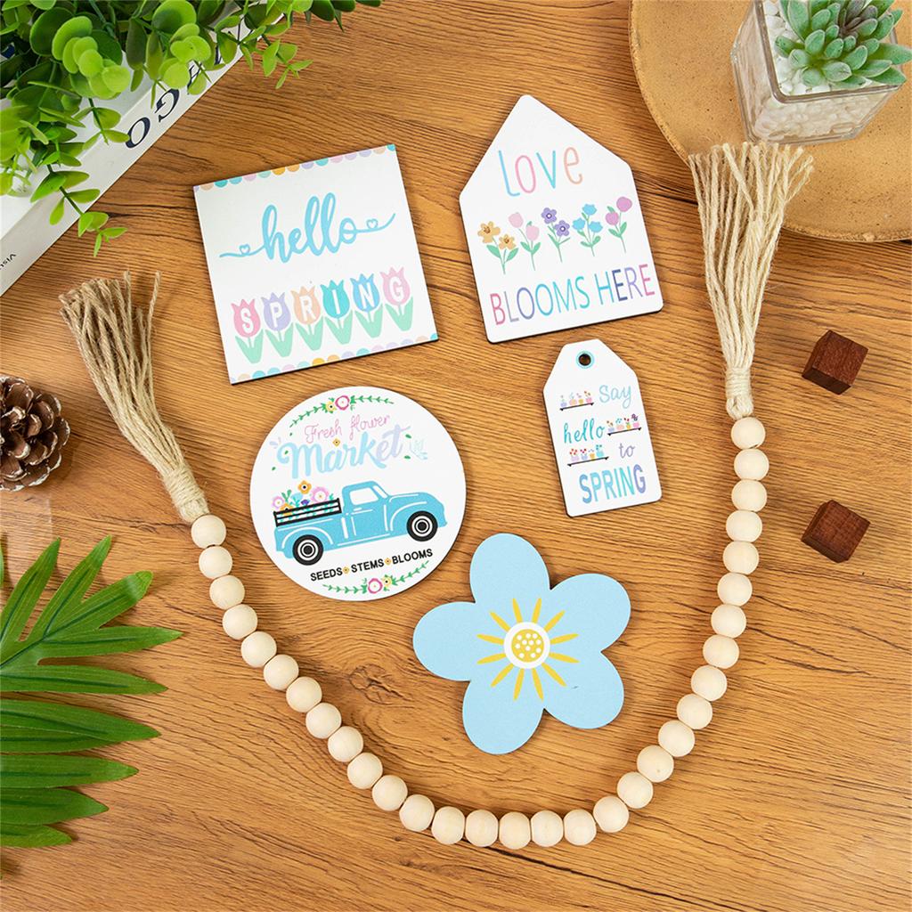 1Set Wooden Tiered Tray Decor Summer Rustic Home Decorations Crafts Desktop Ornaments For Holiday Party Decoration