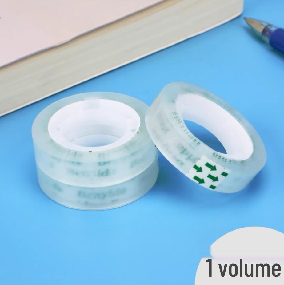 

Transparent Student Stationery Tape: Easy-to-Tear, Small, Clear, Single-Sided Adhesive for Mistake and Photocopy Correction.