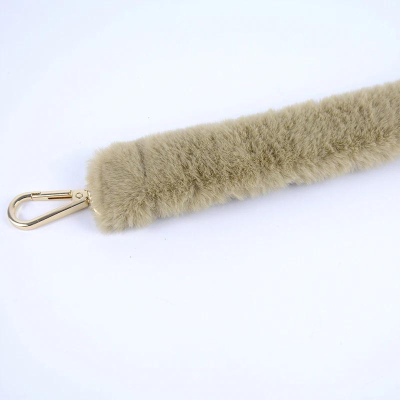Tracolla Lunga Regolabile in Peluche Sintetico di Coniglio Sostitutiva per Borsa a Spalla o Crossbody da Donna Accessorio Moda per Borsa
