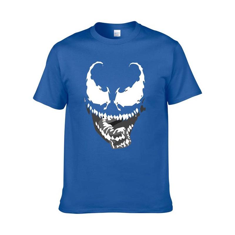 Cotton Blend Comic Movie Venom Print T-shirt For Men And Women**
